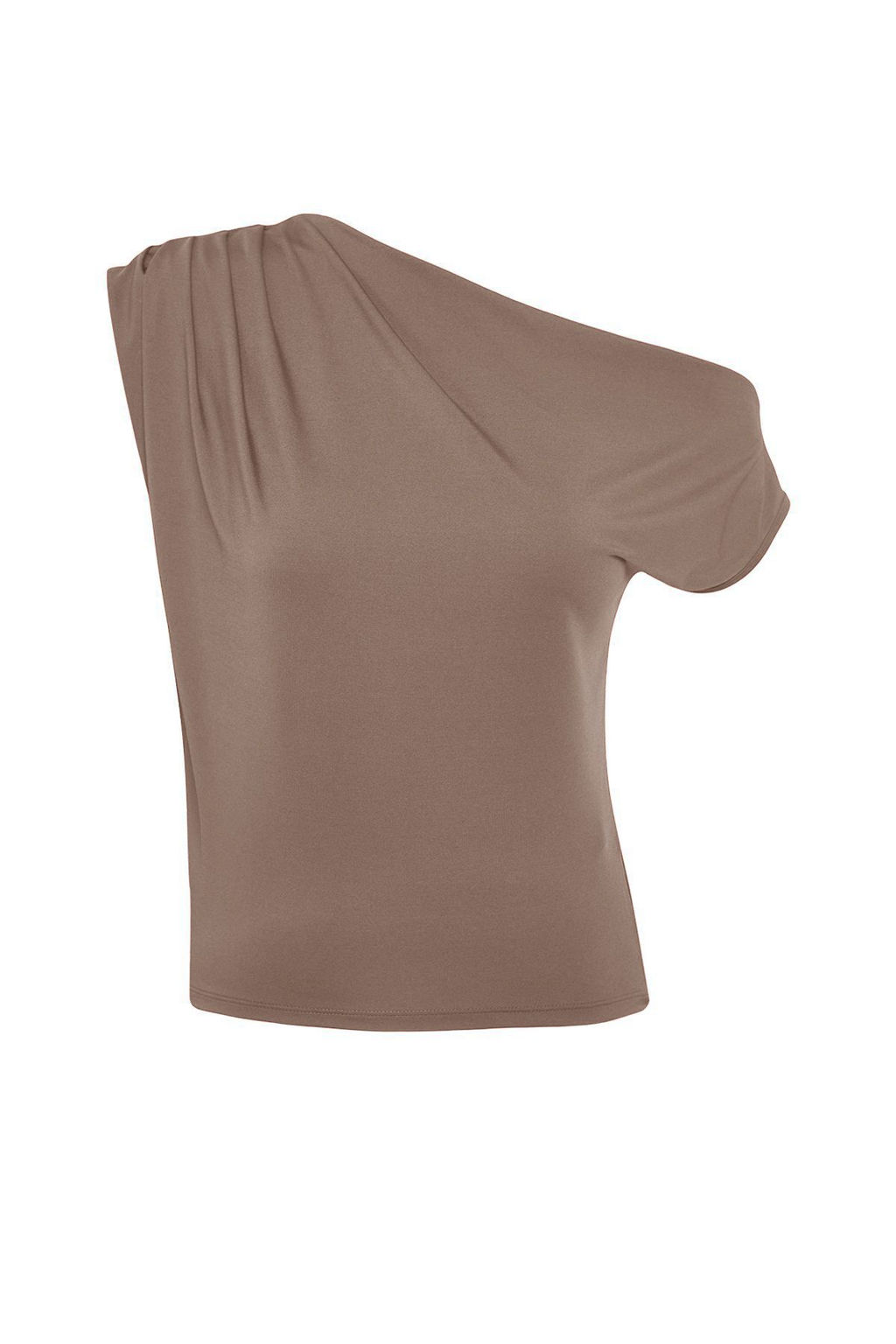 Vizon Regular/Normal Kal?p Asimetrik Yaka S?f?r Kol C?tc?tl? Esnek Orme Bluz TWOSS24BZ00396