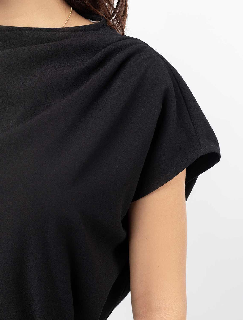 Платье Vilatte из крепа черное  фото 5