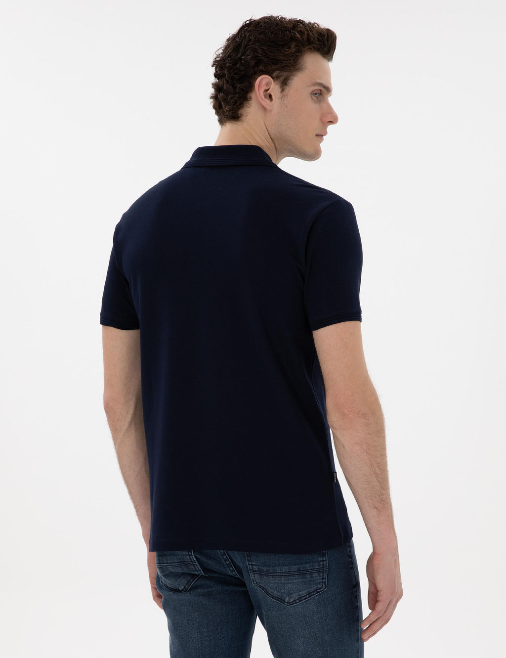 Lacivert Slim Fit K_vr_lmaz Polo Yaka Basic Ti__rt - Pierre cardin фото 12