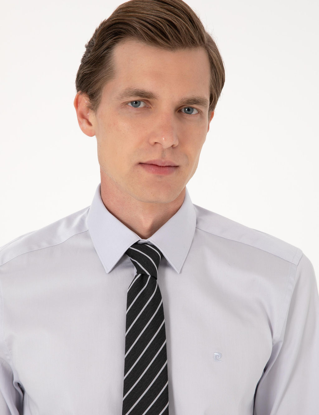 Gri Slim Fit Uzun Kollu Basic G_mlek - Pierre cardin фото 2