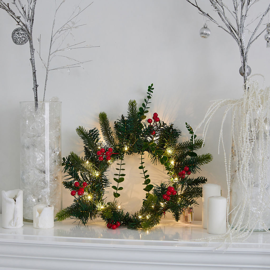 ULD-T4040-020/SNA/3AA WARM WHITE IP20 WREATH Украшение светодиодное Венок, на батарейках 3АА (не в/к), 40х40см. 20 светодиодов. Теплый белый свет. TM Uniel - Volpe фото 4
