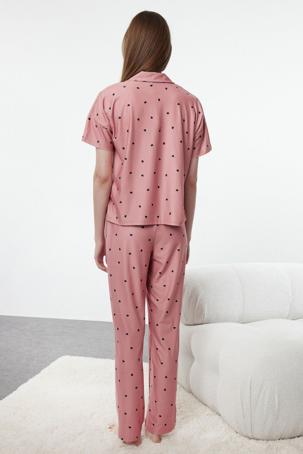 Gul Kurusu Kalpli Orme Pijama Tak?m? THMSS24PT00286 - Trendyolmilla фото 14