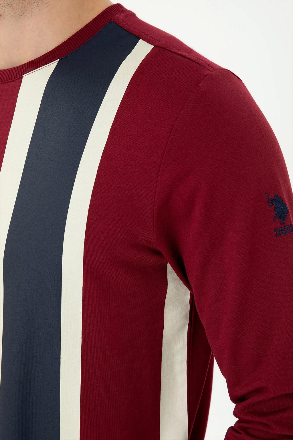 Мужской бордово-красный свитшот - U.s. polo assn фото 7