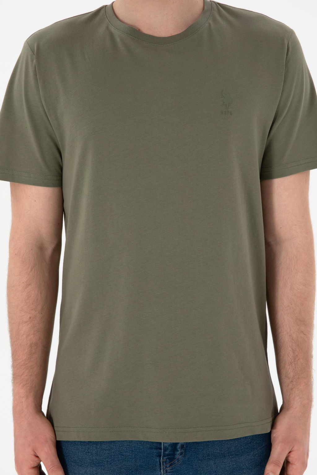 Erkek Regular Fit Bisiklet Yaka Haki Basic Ti__rt Sepette S_rpriz _ndirim - U.s. polo assn фото 7