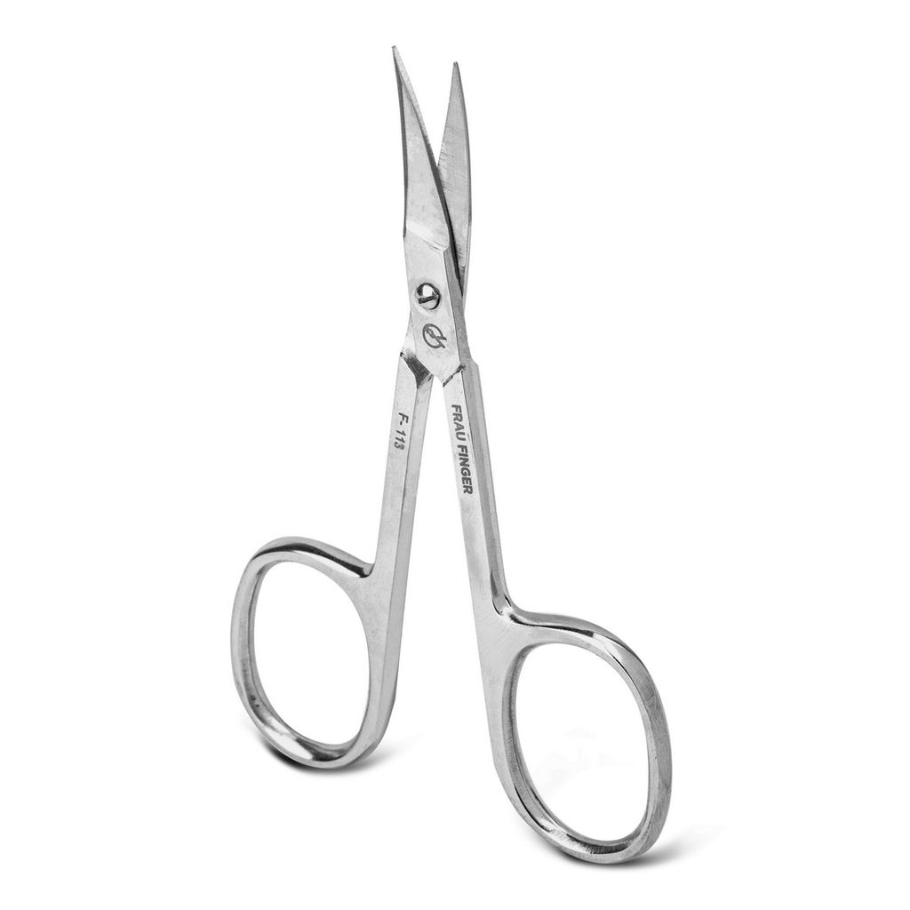 Frau Finger Ножницы маникюрные для ногтей изогнутые / Classic FS-113SP, глянцевые, ручная заточка, 9 см
