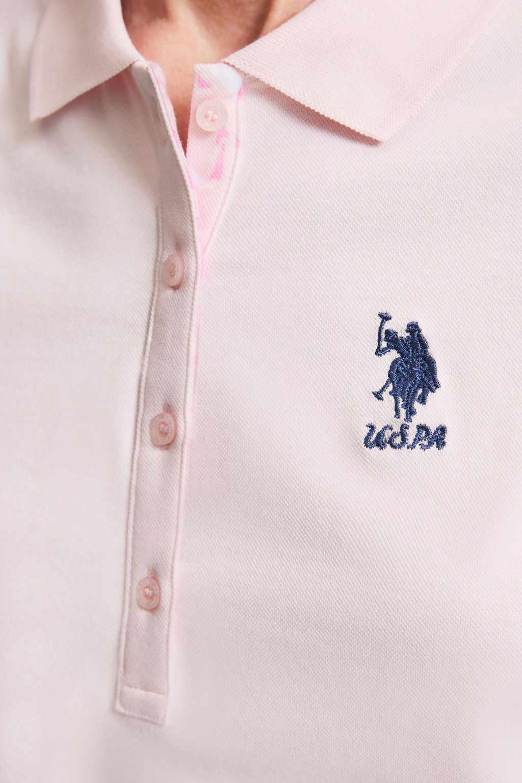 Kad_n A__k Pembe Polo Yaka Basic Ti__rt - U.s. polo assn фото 6