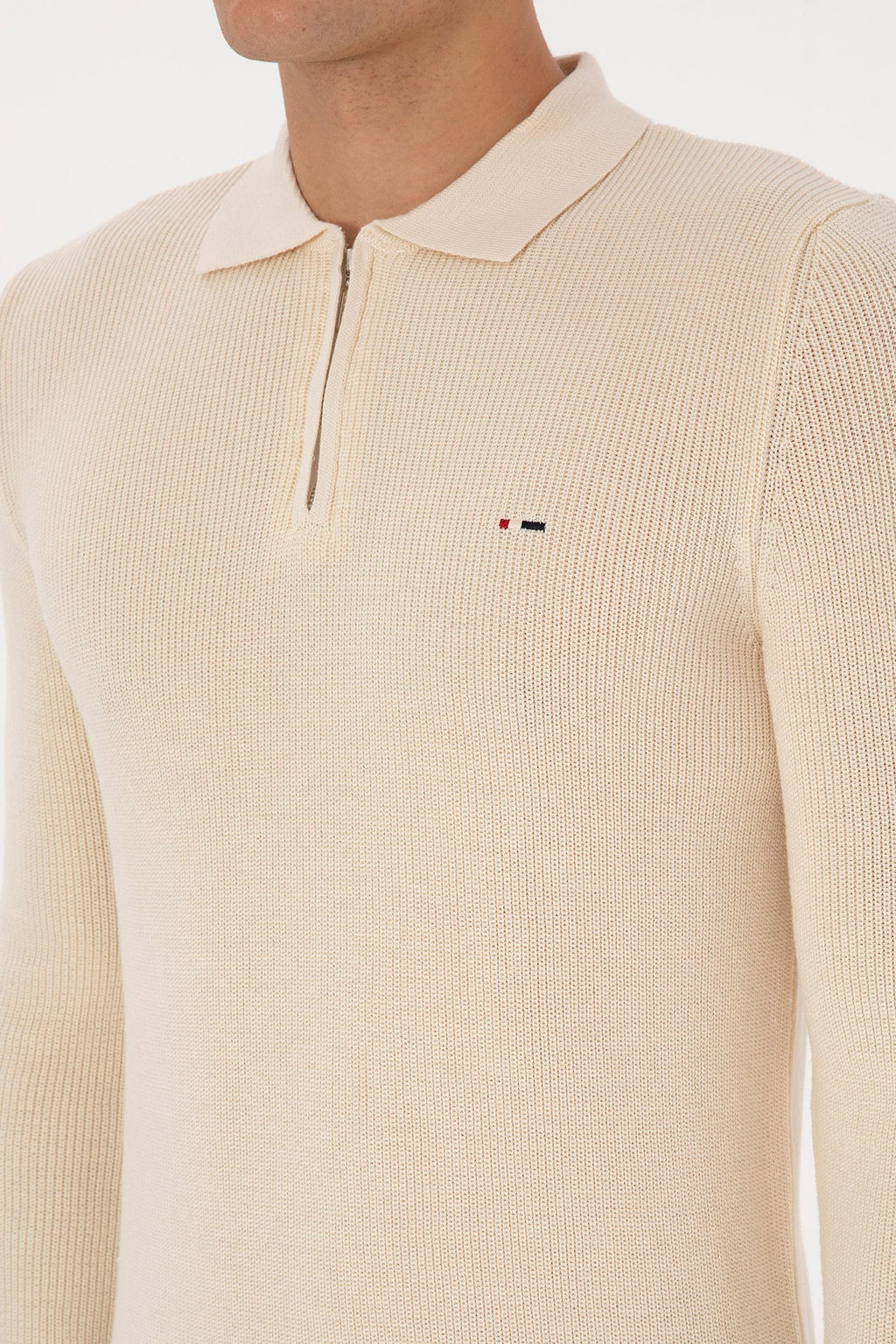 Erkek Krem Basic Kazak - U.s. polo assn фото 7