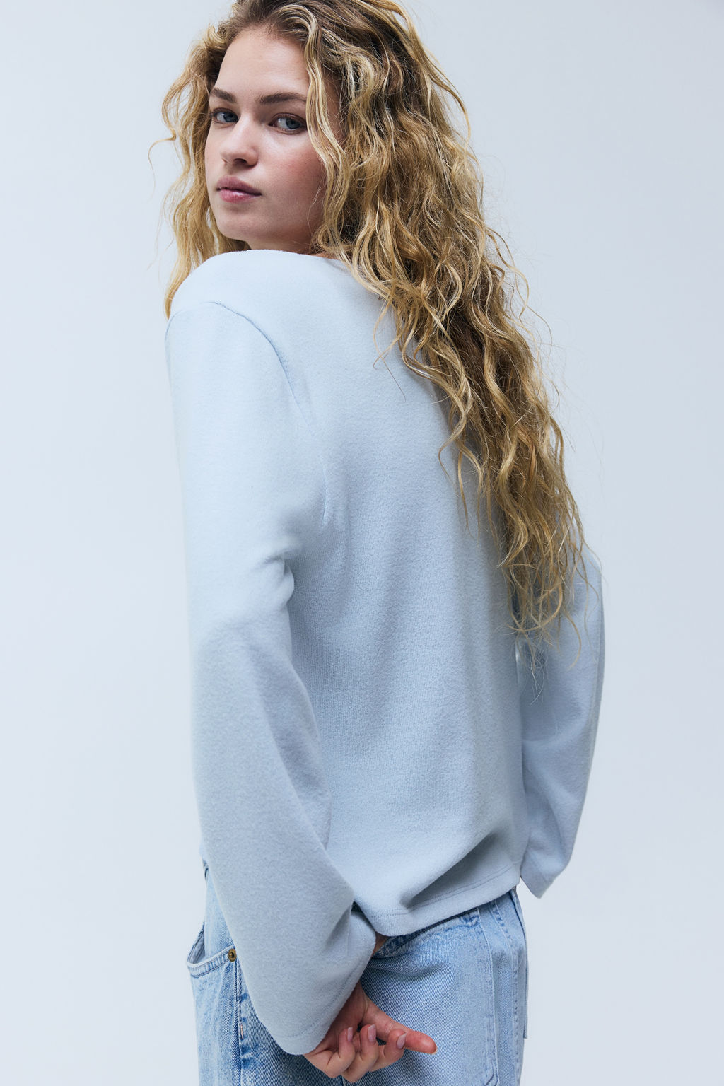 Top de punto con ribete de encaje - H&m фото 6