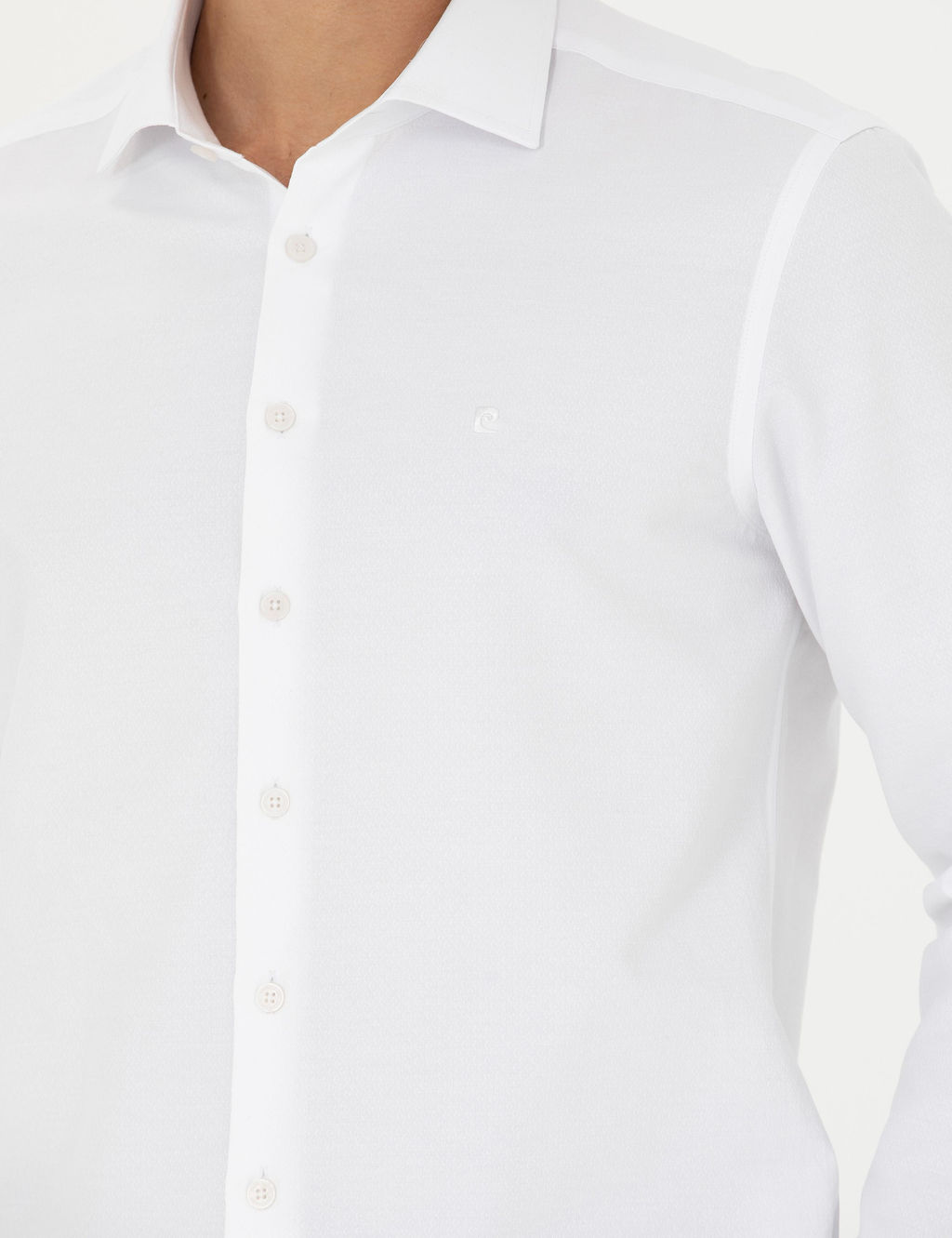 Beyaz Slim Fit Uzun Kollu G_mlek