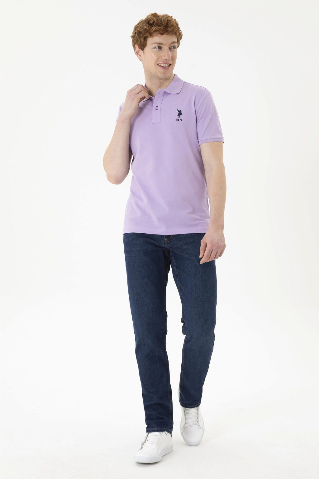 Мужская сиреневая базовая футболка - U.s. polo assn фото 4