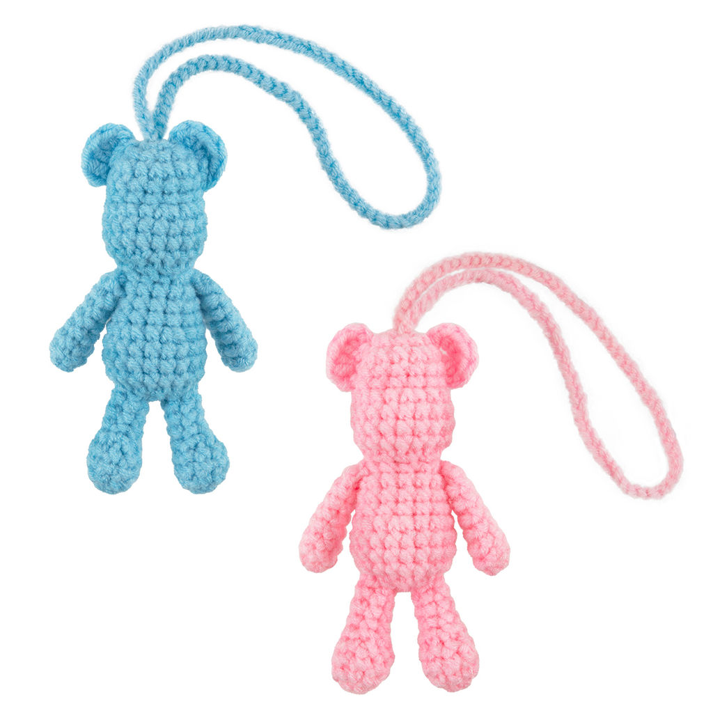 Набор для вязания Miadolla AMG-MN-0148 Мишки Брик (голубой и розовый)  фото 6