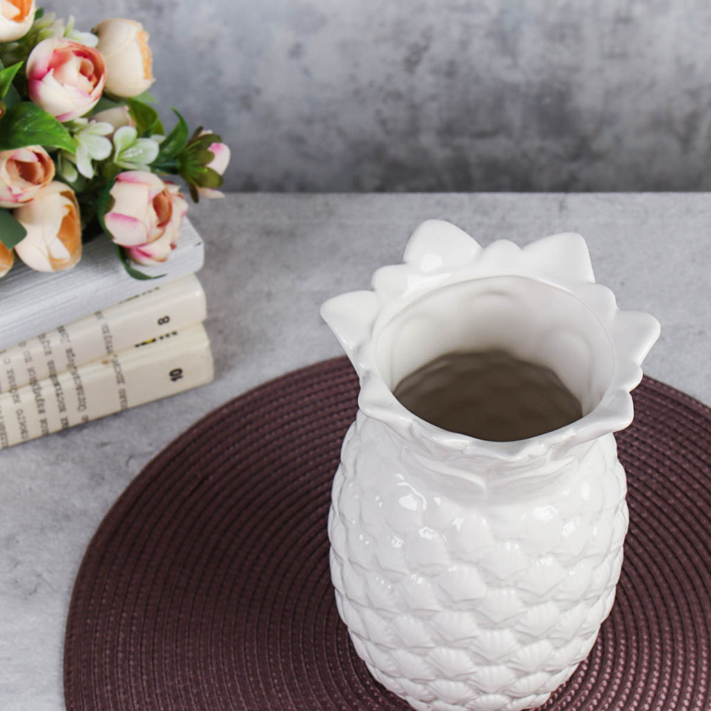 Ваза Ананас 21 см / 93058W /уп 24/белая - Галеонтрейд фото 13