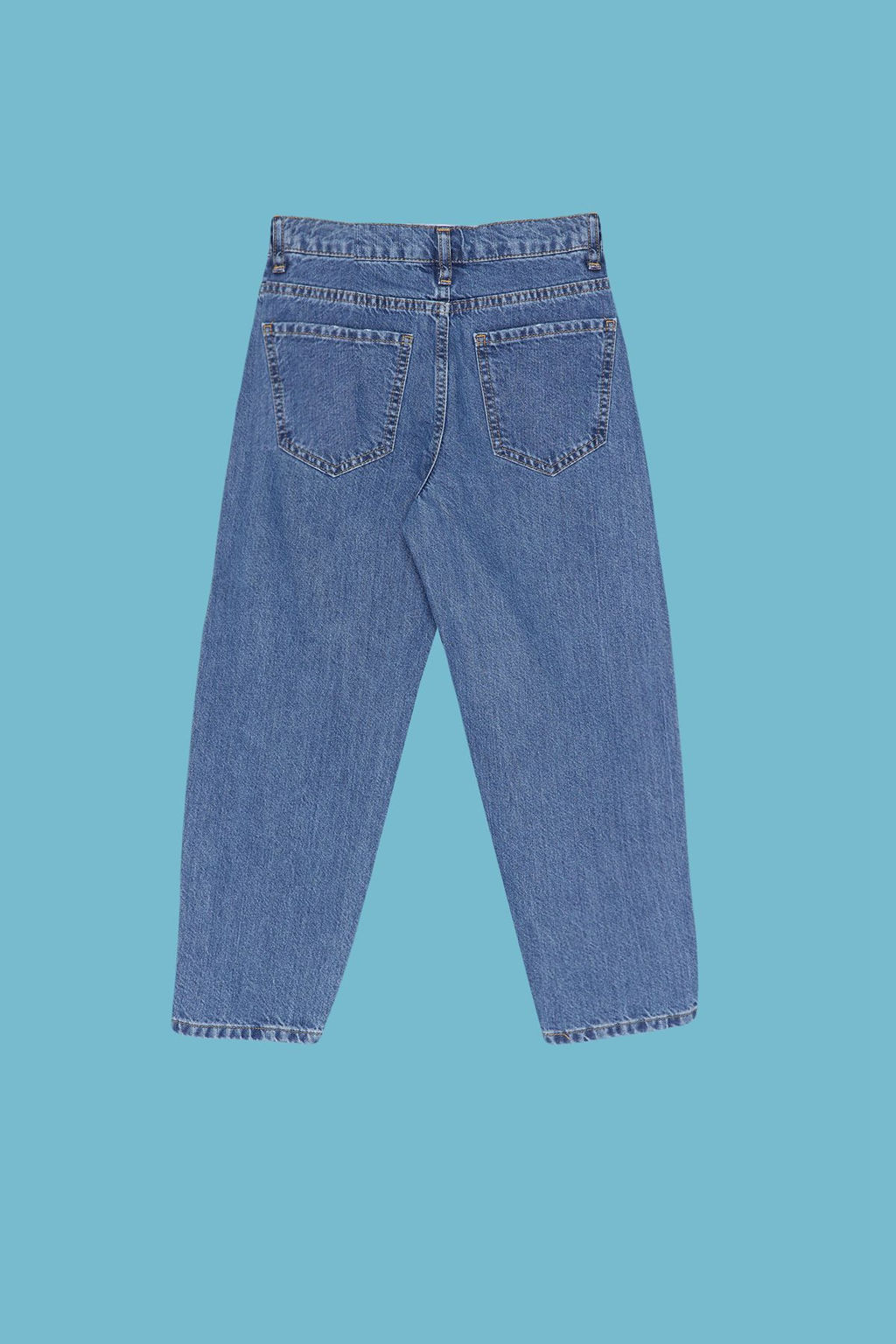 Koyu Mavi Erkek Cocuk Baggy Pamuklu Ayarlanabilir Lastikli Denim Pantolon Jean TKDSS24PL00005 - Trendyolmilla фото 9