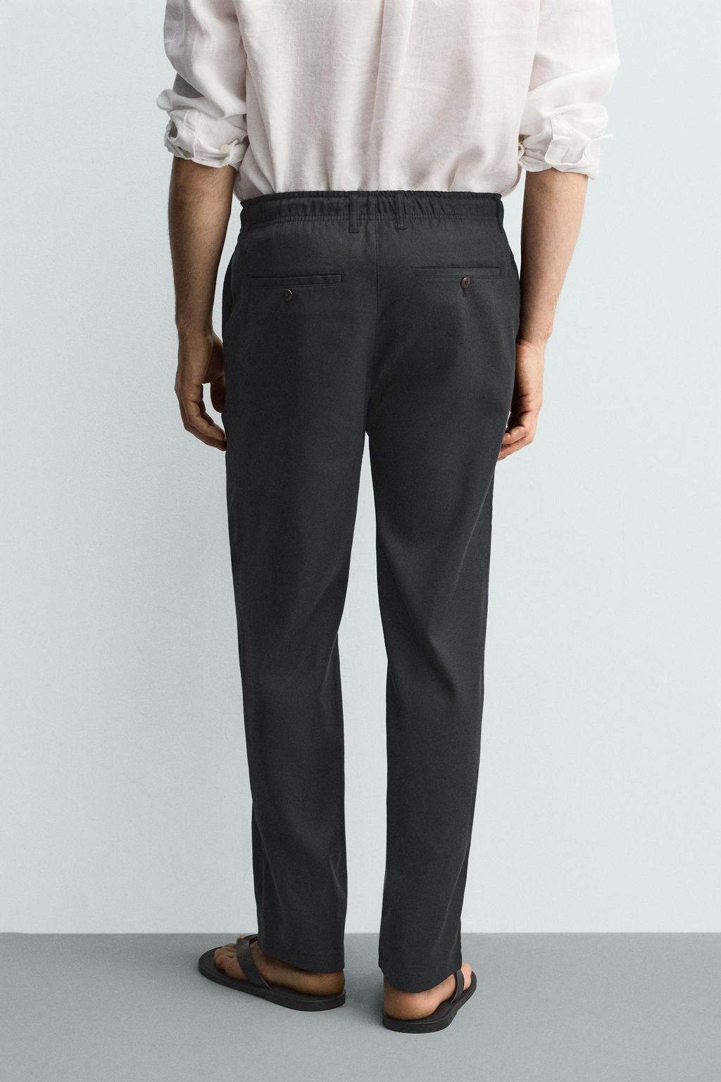 PANTAL?N RELAXED FIT ALGOD?N - LINO / Marr?n - Zara фото 3