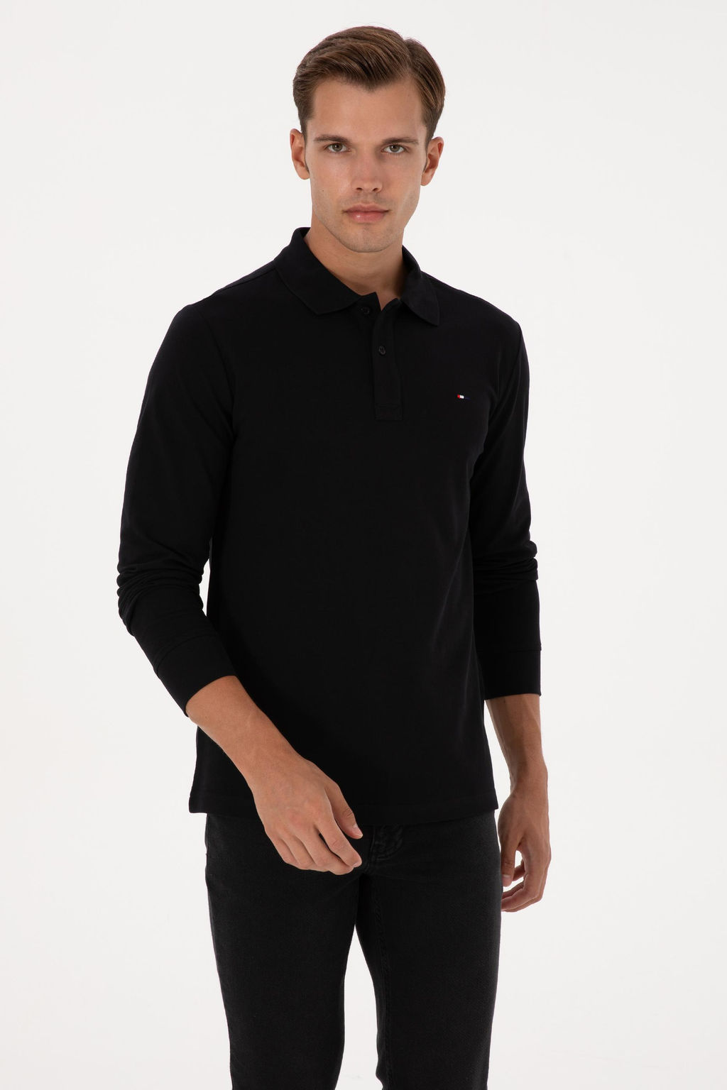 Erkek Siyah Basic Sweatshirt Sepette S_rpriz _ndirim