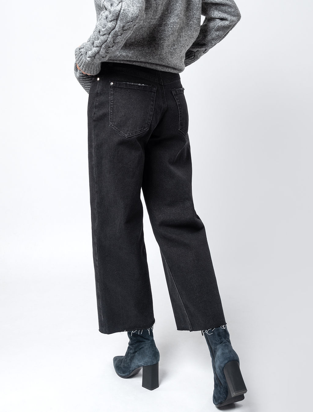 Джинсы-кюлоты из денима с эластаном - Vilatte фото 4