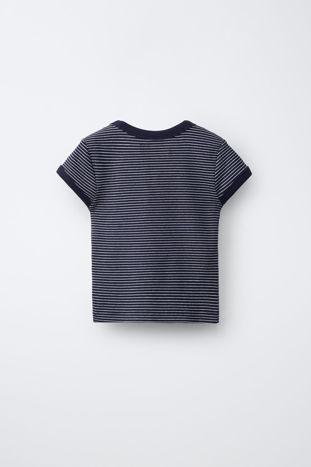 CAMISETA RIB CUELLO PICO RAYAS / Rayas - Zara фото 3