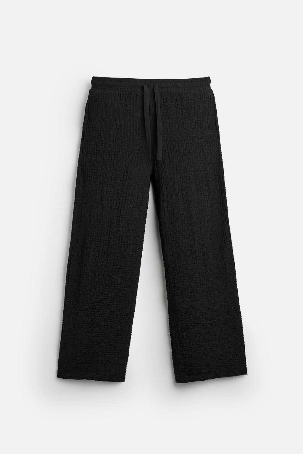 JACQUARD TEXTURED TROUSERS - Zara фото 7