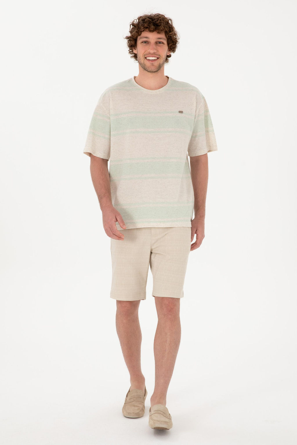 Erkek Comfort Fit Bisiklet Yaka Su Ye_ili Ti__rt Sepette S_rpriz _ndirim - U.s. polo assn фото 4