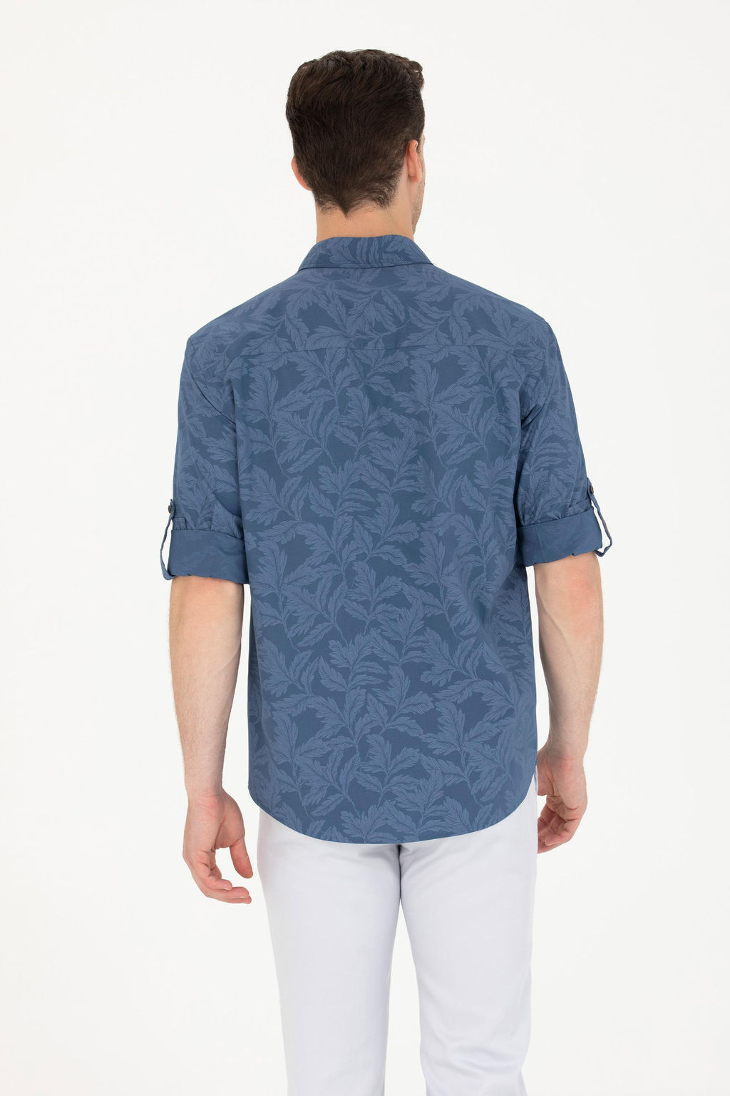 U. S. Polo Assn Мужская темно-синяя рубашка с длинным рукавом - U.s. polo assn фото 5