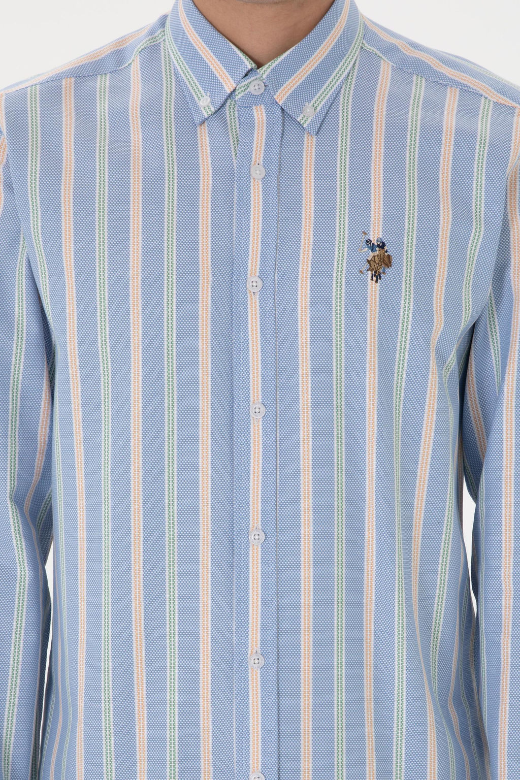 Erkek _ndigo Uzun Kollu G_mlek Sepette S_rpriz _ndirim - U.s. polo assn фото 6
