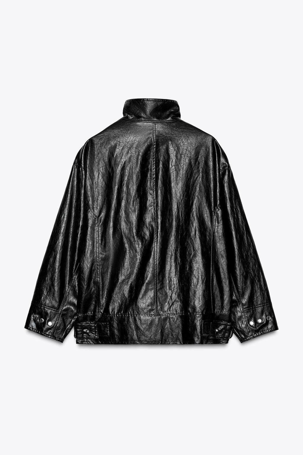 ZW COLLECTION LEATHER EFFECT JACKET - Zara фото 3