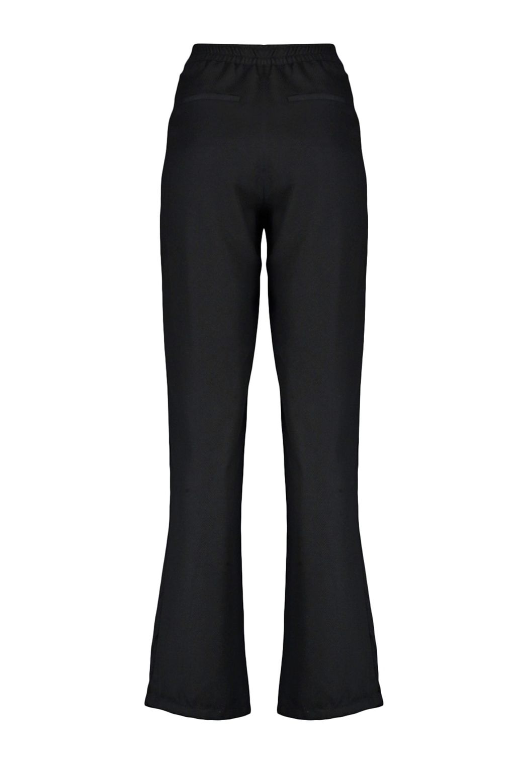 Siyah Straight/Duz Kesim Dokuma Kumas Pantolon TWOAW22PL0321