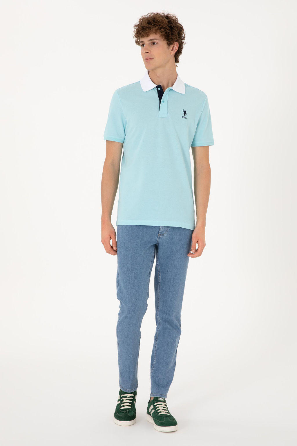 Erkek Regular Fit Polo Yaka Aqua Ti__rt Sepette S_rpriz _ndirim - U.s. polo assn фото 4