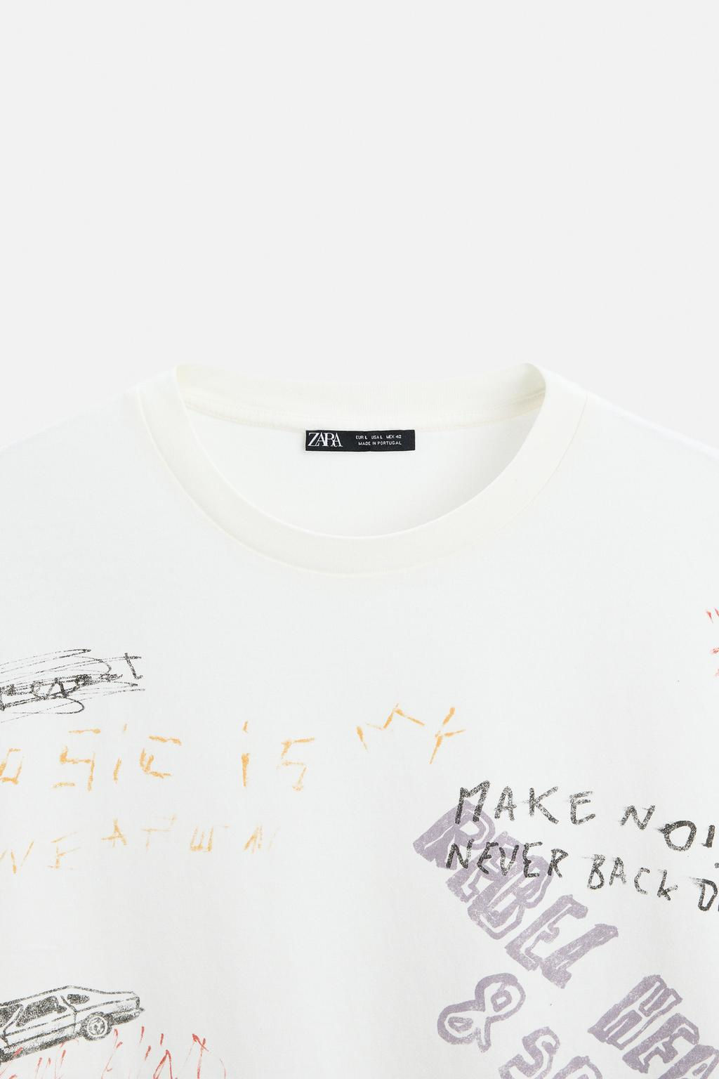 WASHED GRAPHIC T-SHIRT - Zara фото 8