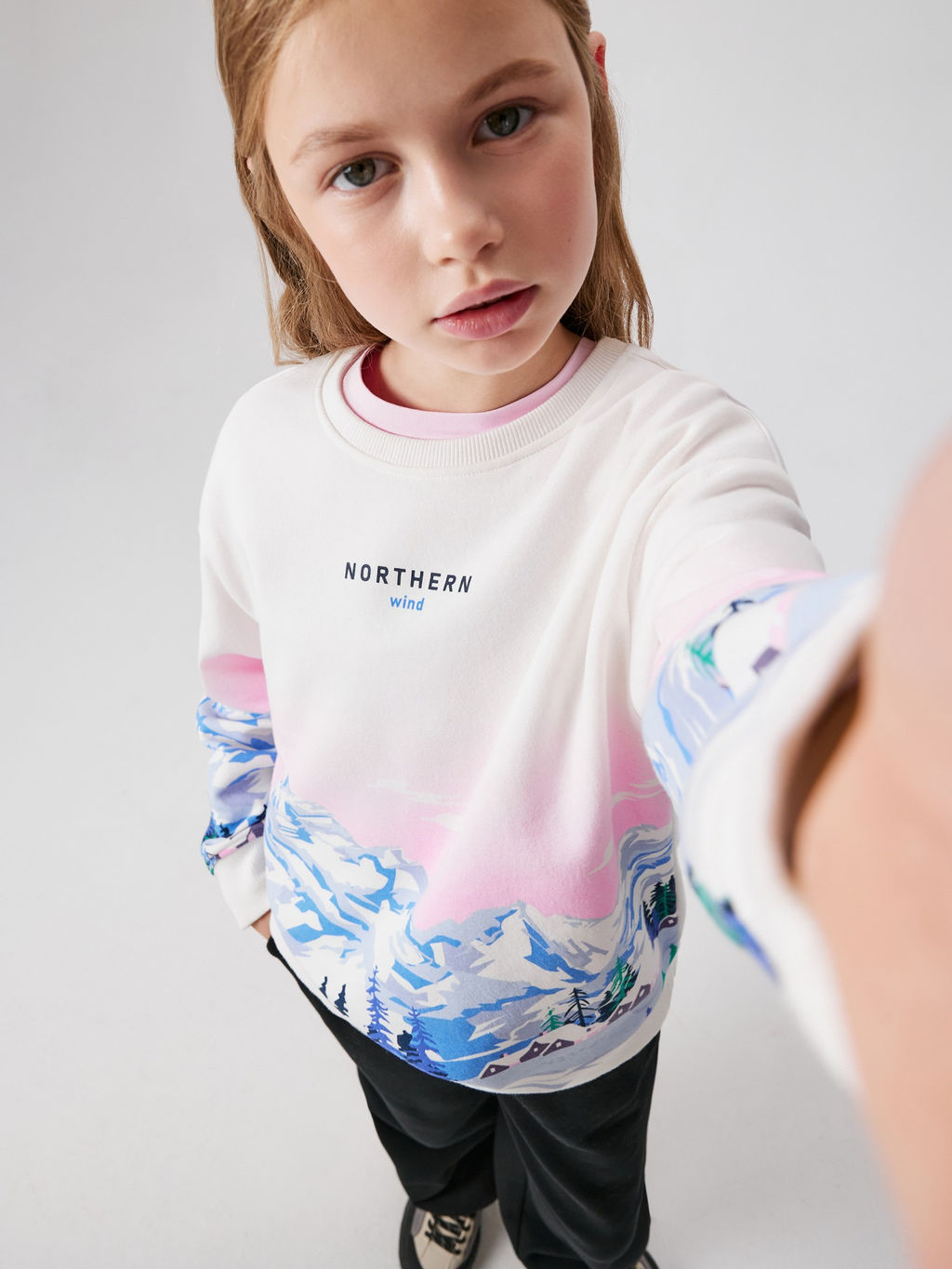 ACOOLA / Джемпер детский для девочек Ozero молочный фото 3