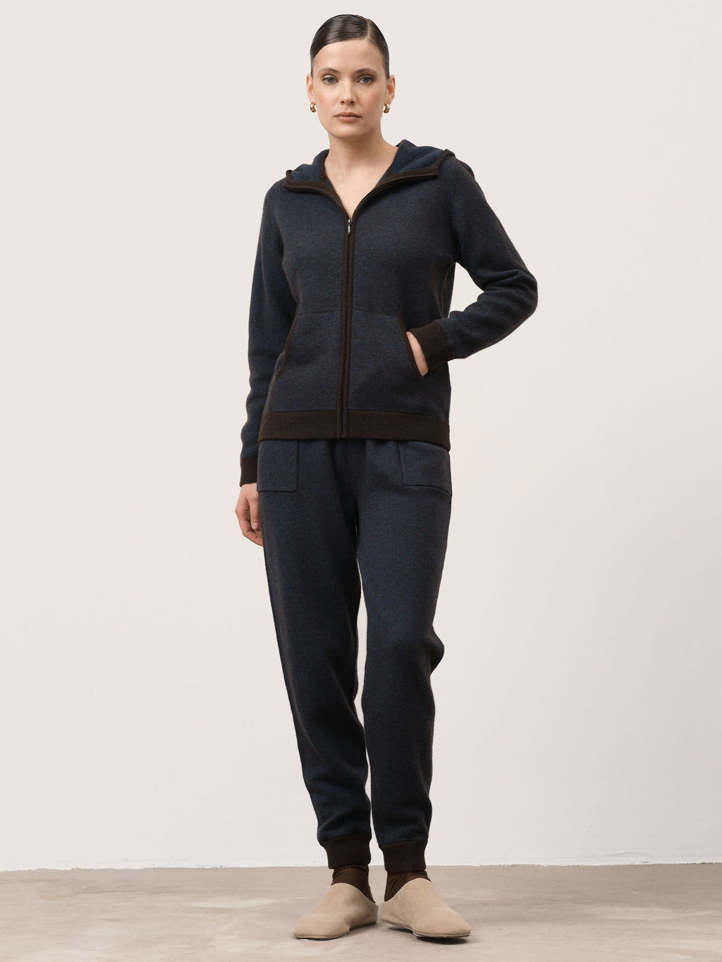 Джемпер из пуха яка и верблюда 4160 синий