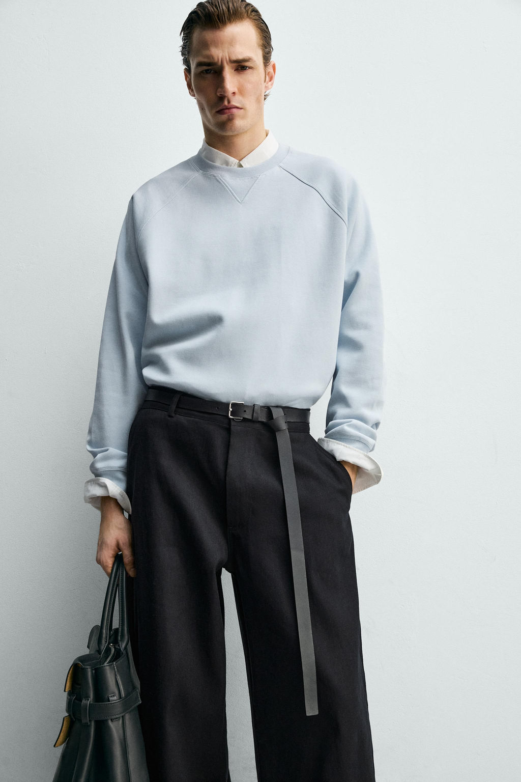 WASHED PIQU_ TEXTURED SWEATSHIRT - Zara фото 5