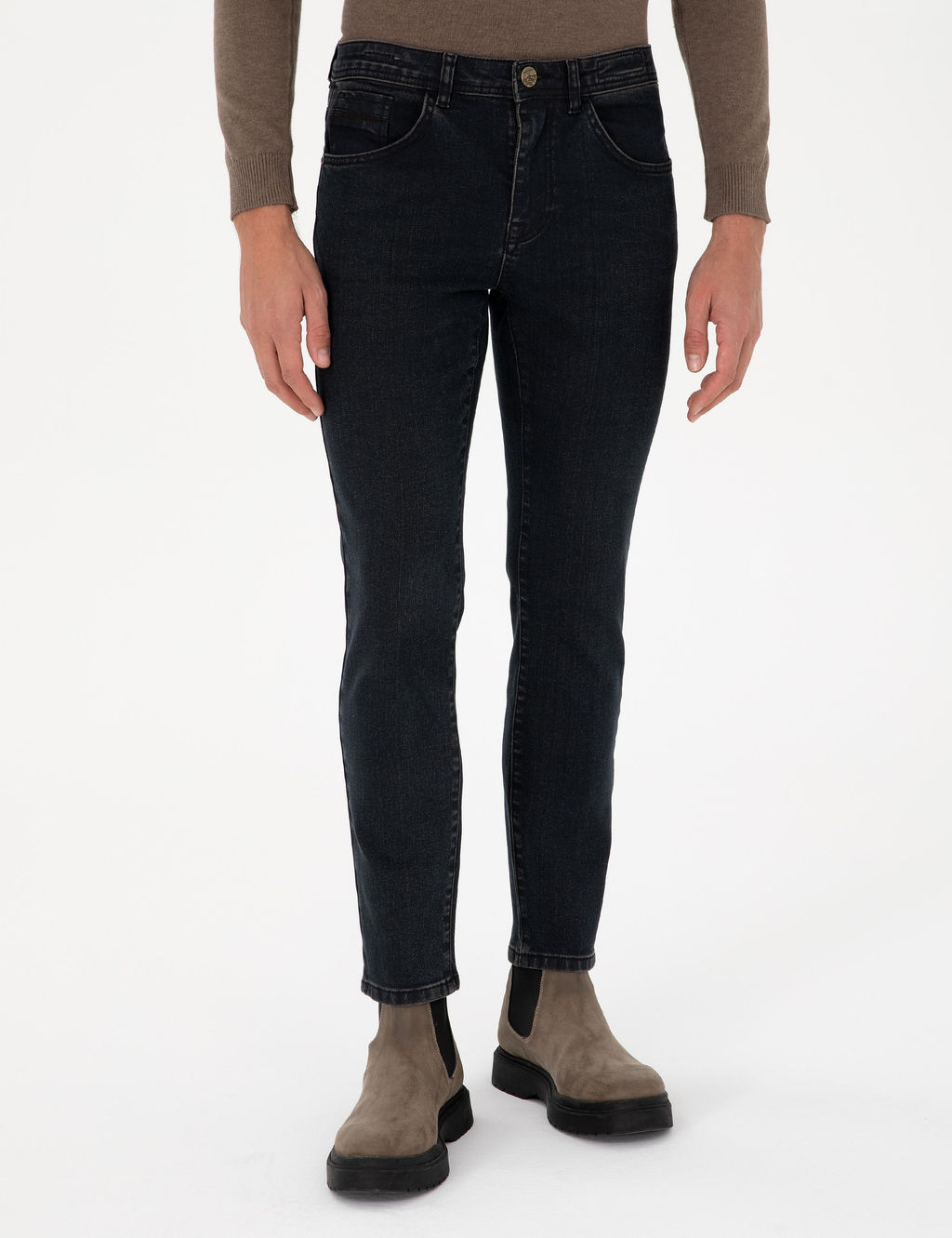 Koyu Mavi Slim Fit Jean Pantolon - Pierre cardin фото 2