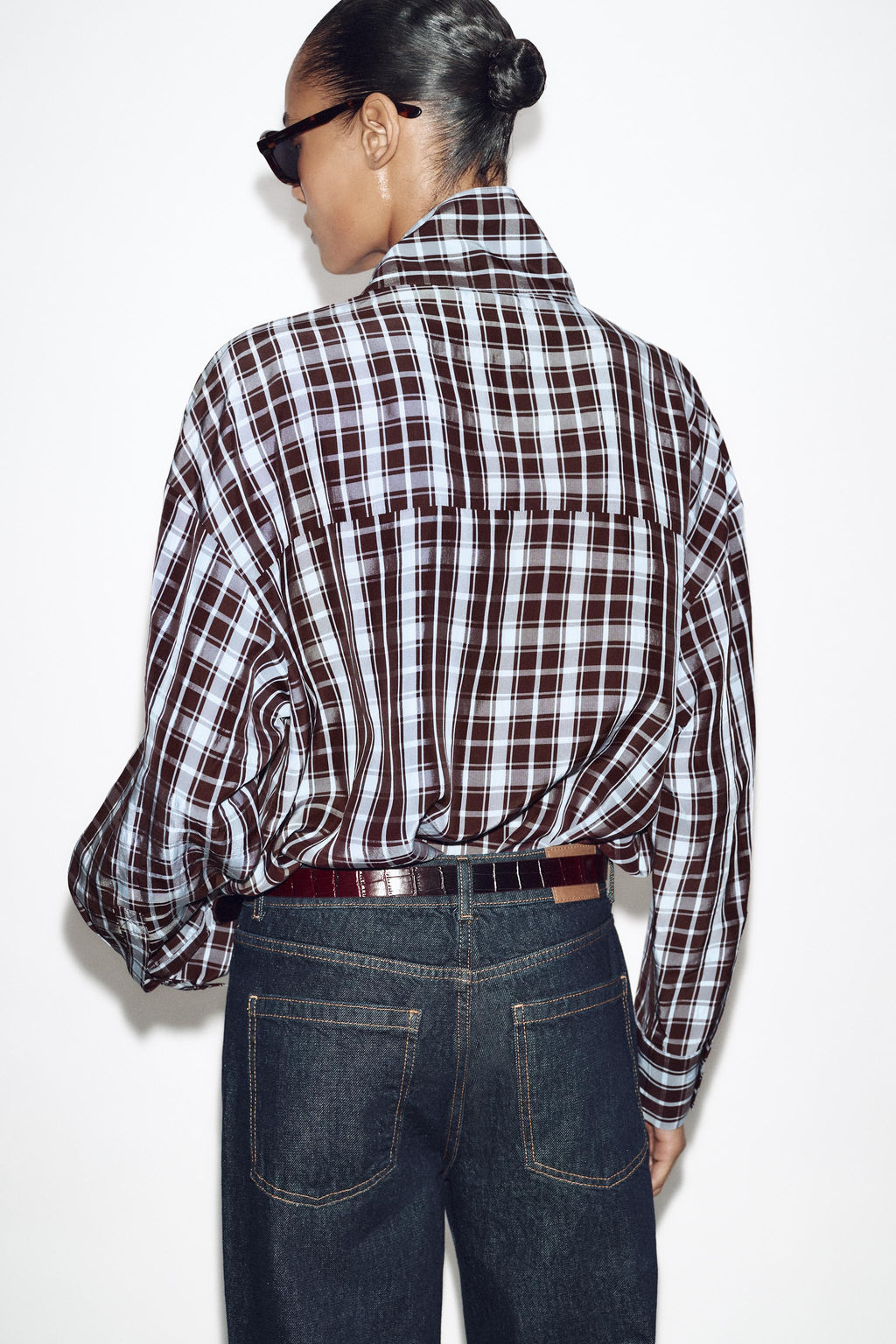 CHECK WRAP SHIRT - Zara фото 15