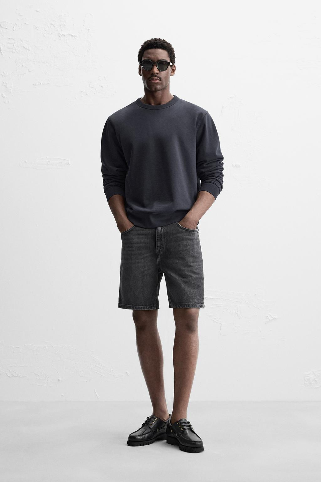 REGULAR FIT DENIM BERMUDA SHORTS - Zara фото 43