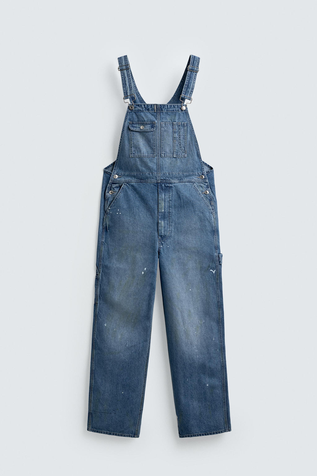 BAGGY FIT DENIM DUNGAREES - Zara фото 8