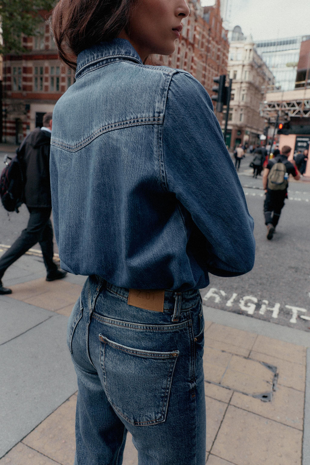 Z1975 FLUID DENIM SHIRT - Zara фото 4