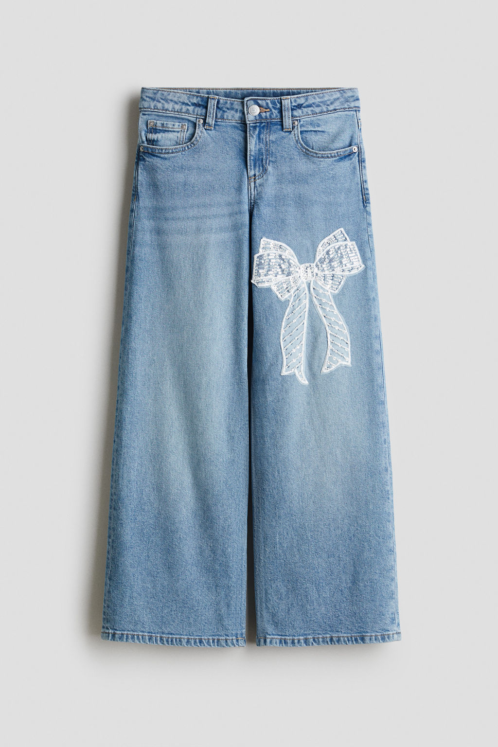 Relaxed Wide Leg Jeans - H&m фото 3