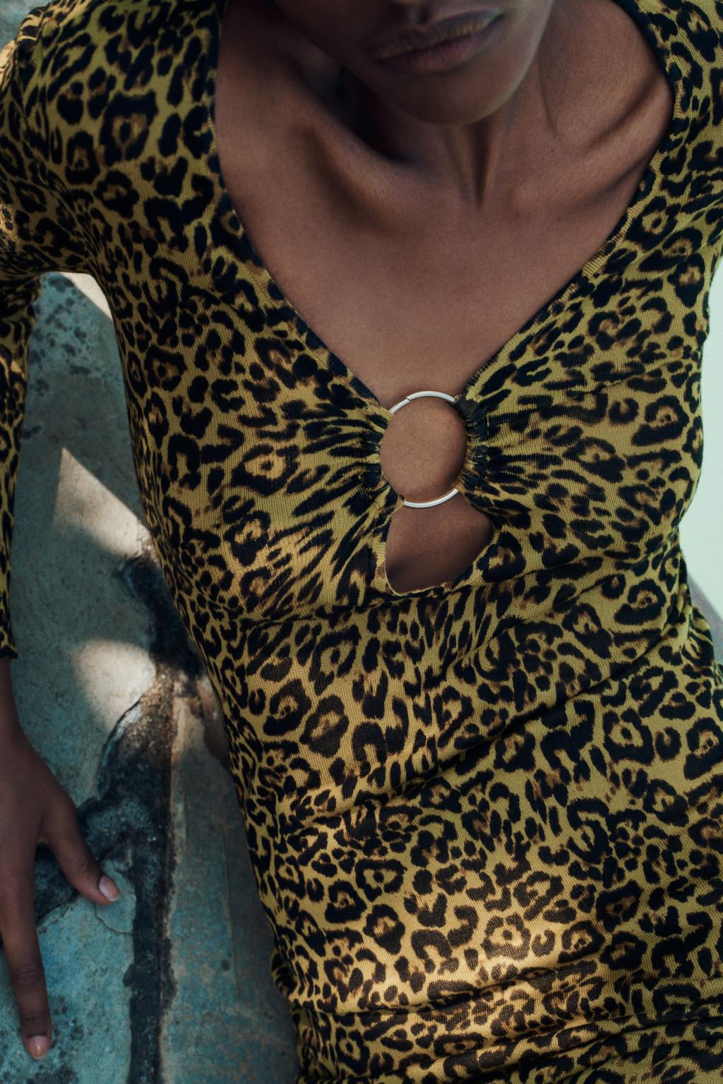 ANIMAL PRINT KNIT DRESS - Zara фото 2