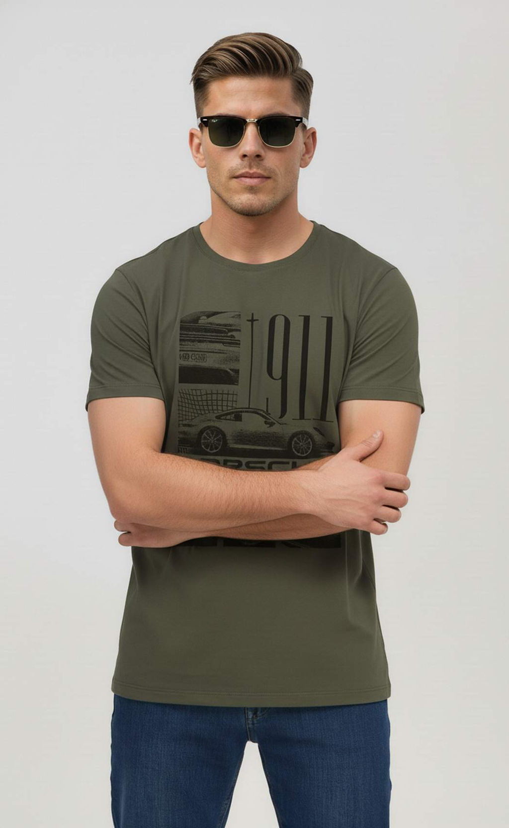 Футболка Fine Joyce F611-06-925 хаки  фото 2