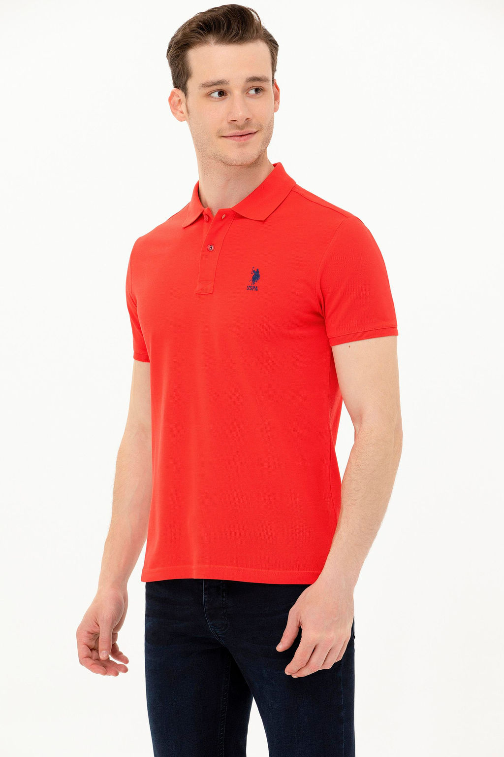 Мужская красная базовая футболка - U.s. polo assn фото 2