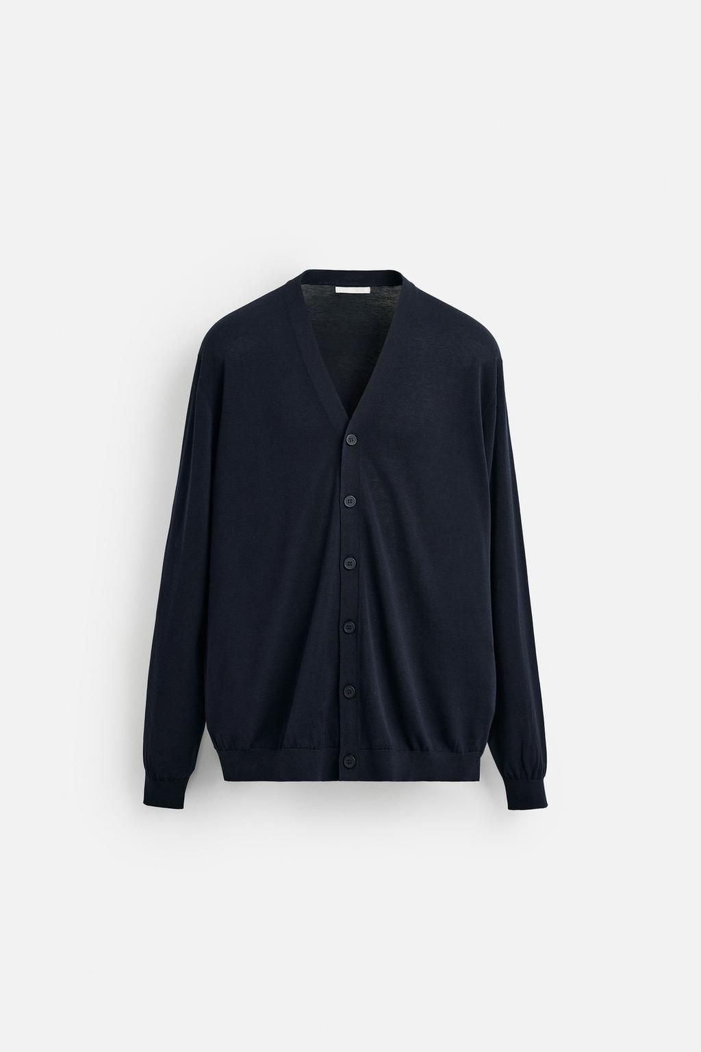 COTTON - WOOL CARDIGAN - Zara фото 8