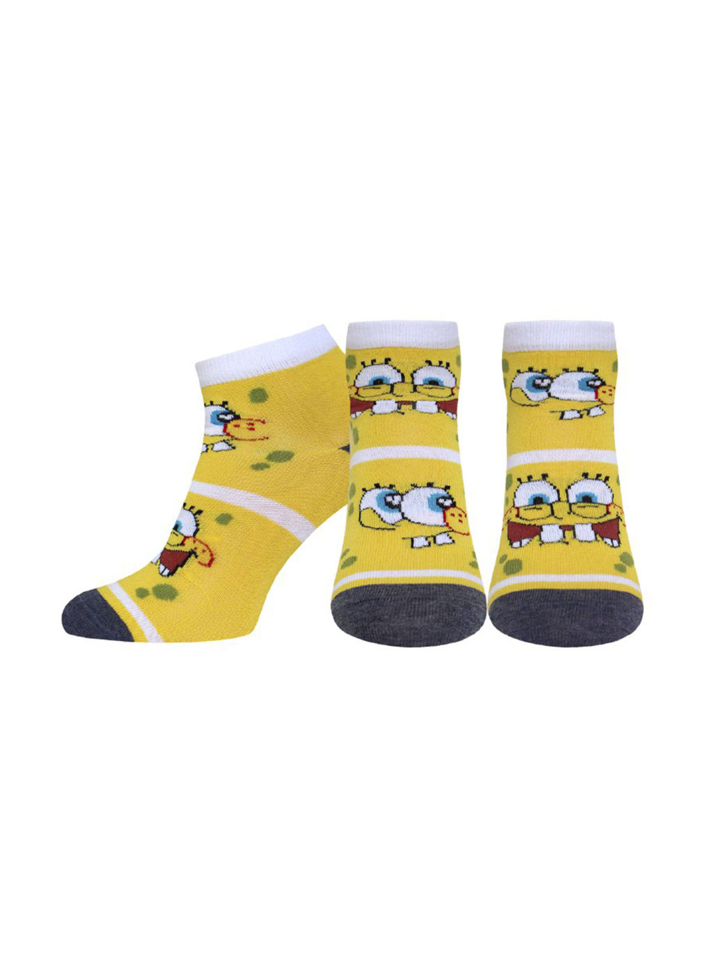 Цена за 2 пары БРЕСТСКИЕ НОСКИ ДЕТСКИЕ 3075 SPONGEBOB (укороченные) ярко-желтый