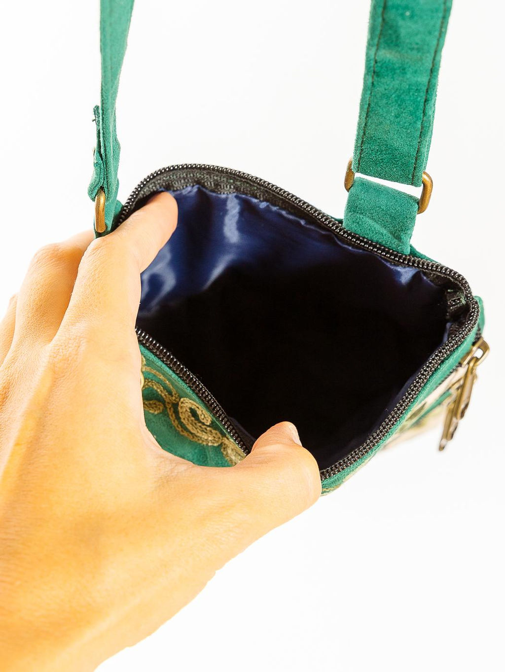 Сумка замшевая в ассортименте через плечо1107/68 - Ганг фото 4