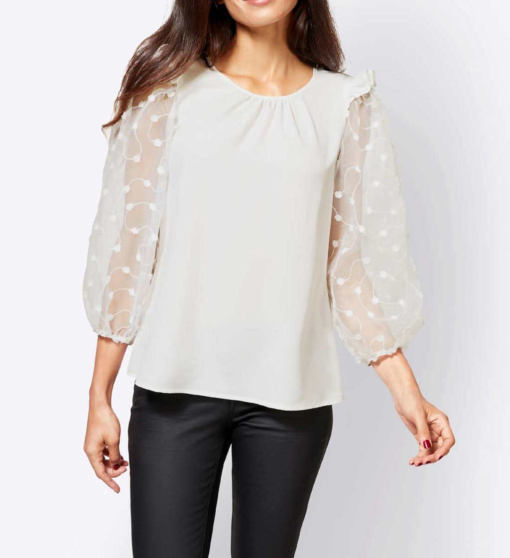 Блузка, экрю - Ashley brooke фото 3