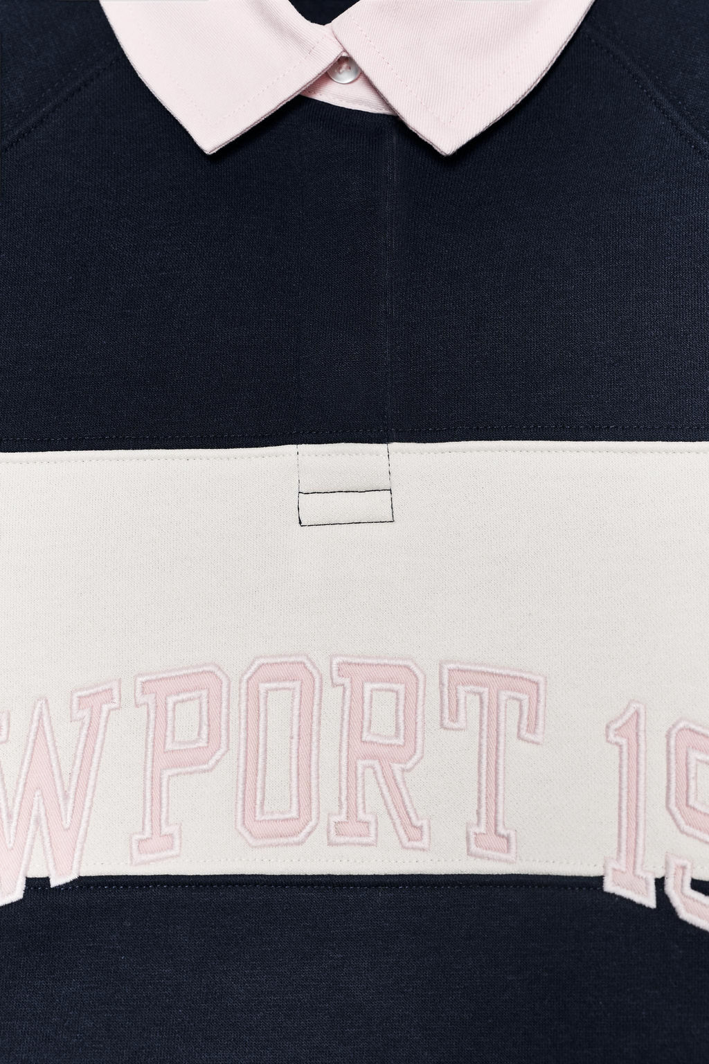 STRIPED POLO NECK SLOGAN SWEATSHIRT - Zara фото 9