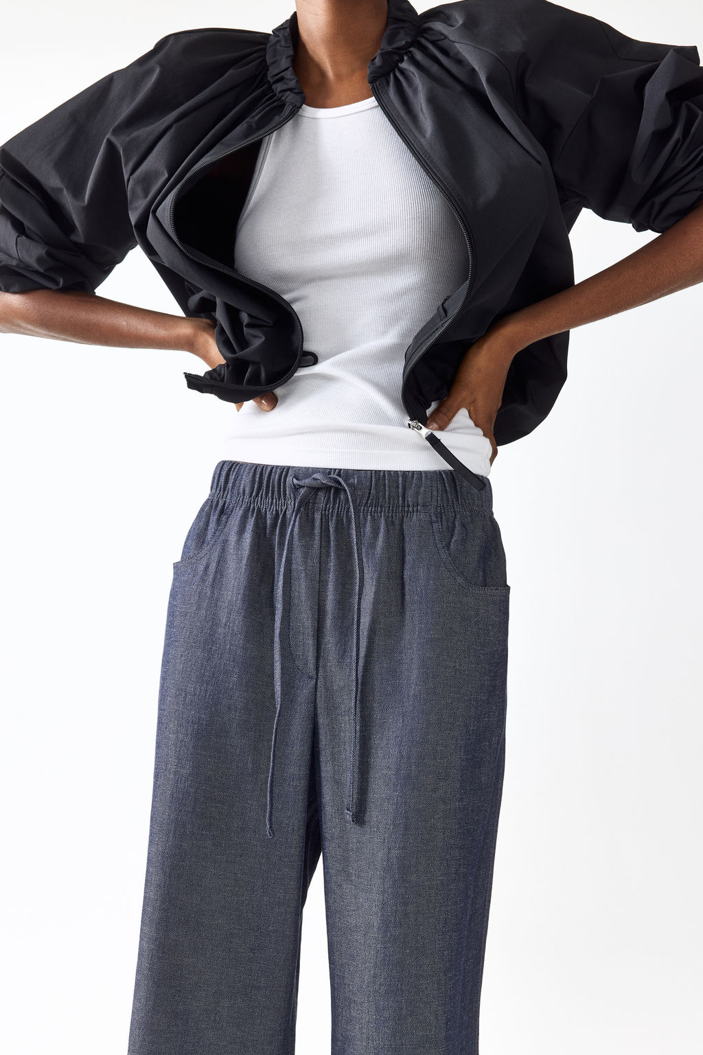 Pantal?n recto con cord?n de ajuste - H&m фото 6
