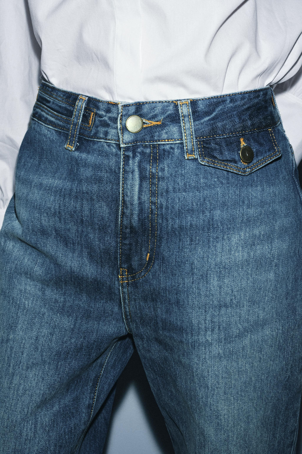 ZW COLLECTION FLARE HIGH-WAIST JEANS - Zara фото 3
