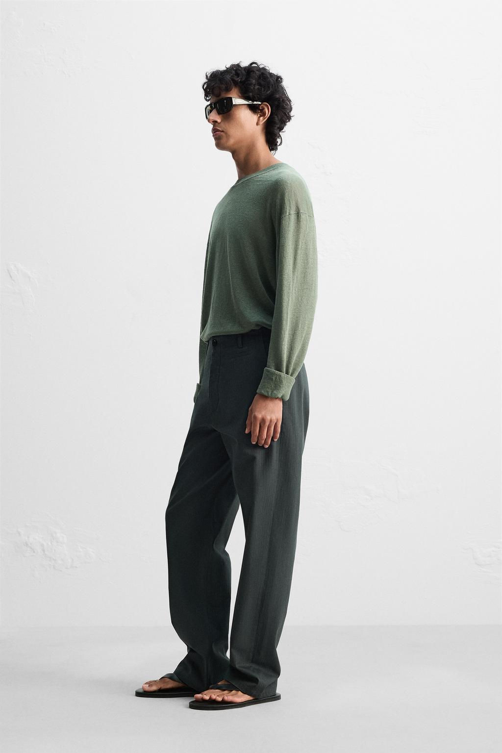 LIGHTWEIGHT 100% LINEN SWEATER - Zara фото 4