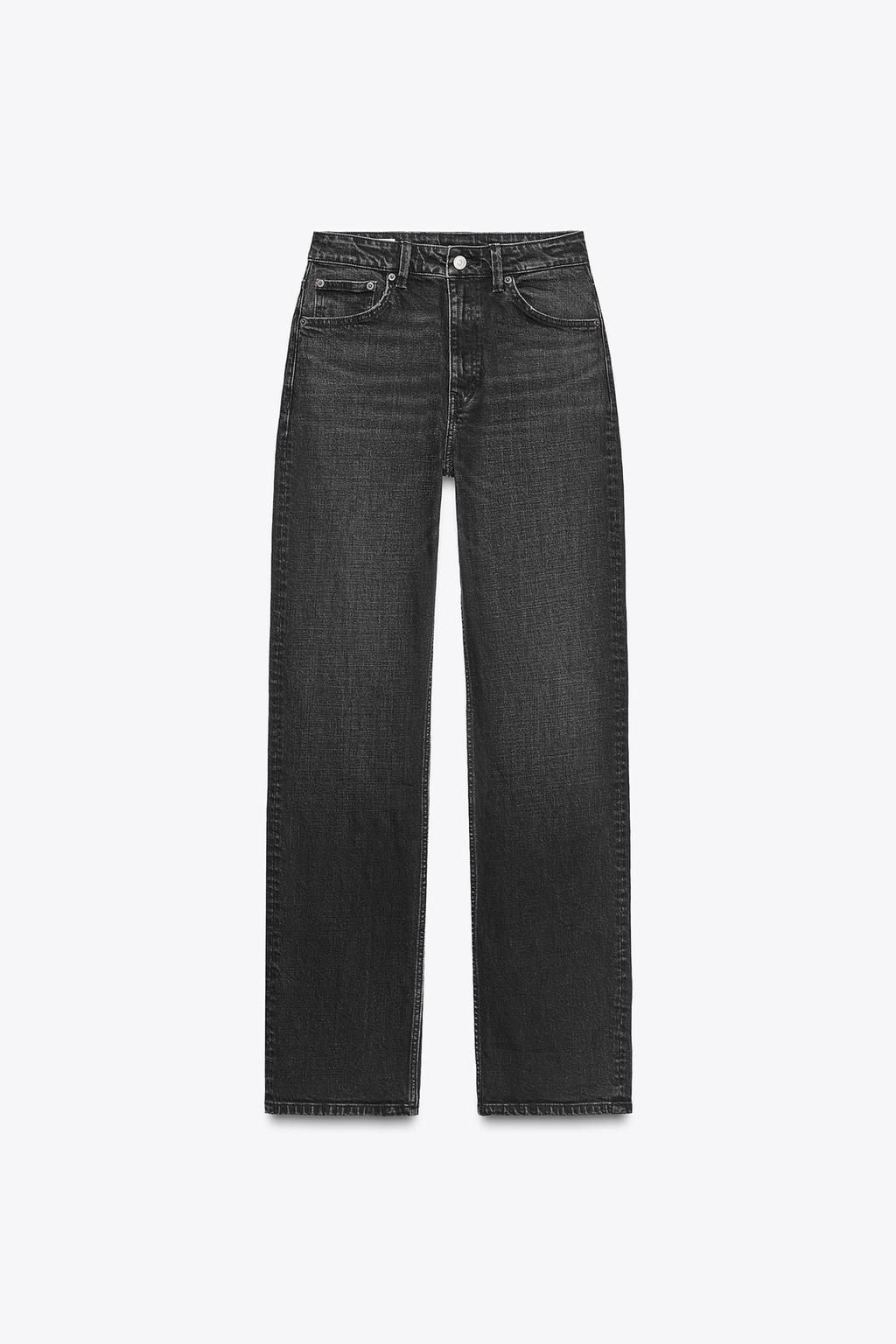 TRF HIGH-WAIST STRAIGHT LEG JEANS - Zara фото 6